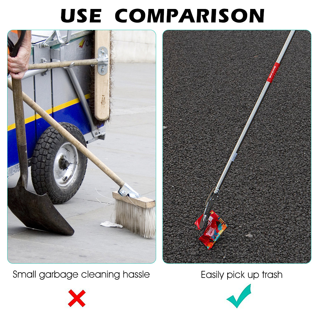 Supvox  47  Grabber Reacher Tool with Easy to Squeeze and Grip Handle for Litter Pick Trash Pick Up, Foldable Grabber Claw Pick Up Reacher Tool Assistaive Device for Elderly