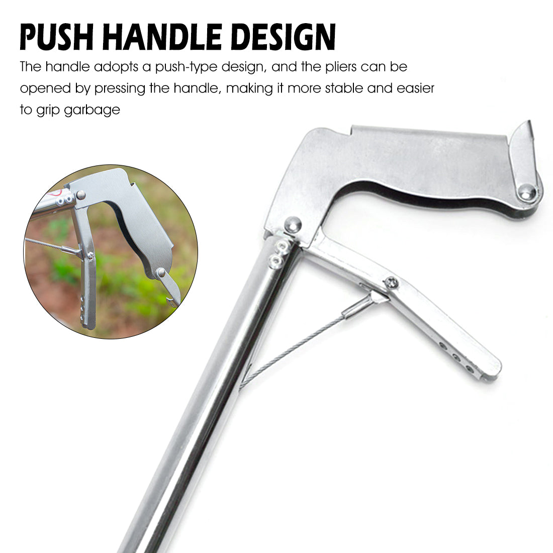 Supvox  47  Grabber Reacher Tool with Easy to Squeeze and Grip Handle for Litter Pick Trash Pick Up, Foldable Grabber Claw Pick Up Reacher Tool Assistaive Device for Elderly