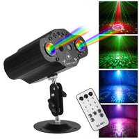 ELEPHANTBOAT  DJ Light Party Disco Light for Home Party with Laser Light Remote Control RGB Led Disco Ball 72 Pattern 6 Color & Sound Active Modes Dancing Light for Room Magic Lights for Diwali KTV