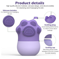 HANNEA Ice Roller for Face Massage & Eye, Anti-Leak Silicone Ice Face Roller Ice Mould With Cleansing Brush, Women Skin Care Ice Facial Roller for Eliminate Edema & Calm Skin, Shrink Pore (Purple)