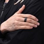ZIBUYU Stainless Steel Ring for Men Inner Diameter