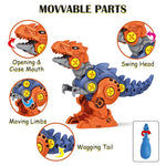PATPAT  Dinosaur Toys for Kids, Dinosaur Robot Transformers Toys STEM Construction Building Toys for Kids, Dinosaur Toys with Screwdriver Building Blocks Gifts for Kids 3 - 8 Year Old (5 PCS 9-16cm)