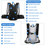 GUSTAVE Hydration Backpack with 2L Hydration Bag for Hiking Cycling Running MTB, BPA Free Hydration Backpack Professional Hiking Backpack for Men Women Kids, Trekking and Cycling Accessories