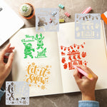 HASTHIP 16 Pcs Christmas Decoration Stencils, Stencils for Painting, Reusable Painting and Drawing Christmas Stencil for Home Decor DIY Crafting Wardrobe Decor (15*15cm)