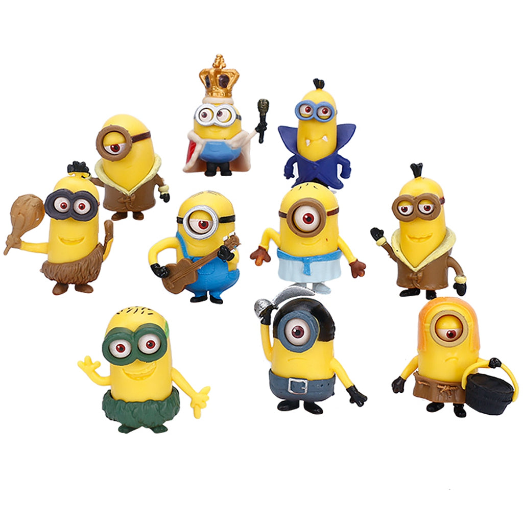 ZIBUYU 10 Pcs Minions Figures Cake Decorating Dolls PVC Model Minions Cute Lovely Figurine for Party