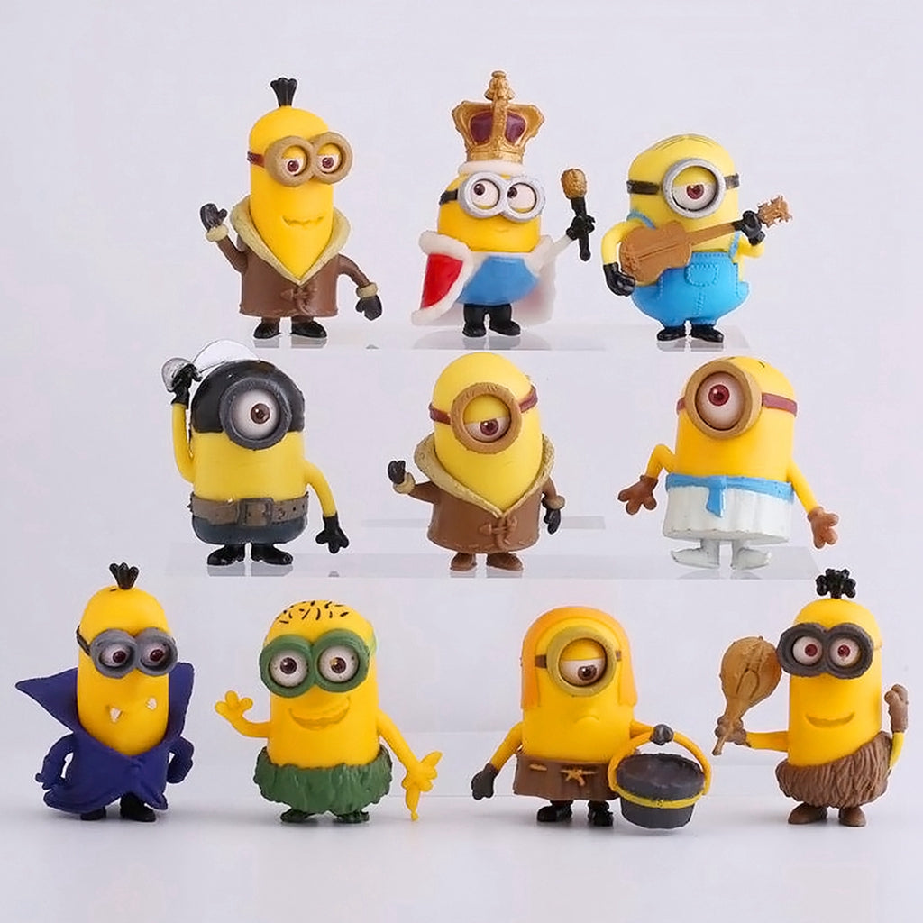 ZIBUYU 10 Pcs Minions Figures Cake Decorating Dolls PVC Model Minions Cute Lovely Figurine for Party