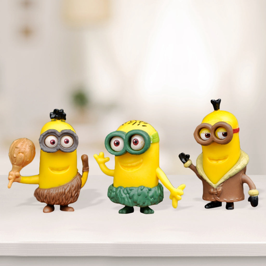 ZIBUYU 10 Pcs Minions Figures Cake Decorating Dolls PVC Model Minions Cute Lovely Figurine for Party