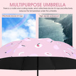 PALAY Umbrella for Women, Ultra-Light and Small Mini Umbrella with Carrying Pouch, Windproof Travel Umbrella Automatic Folding Umbrella for Man, Women, Kids, Girls, Boys (Pink)