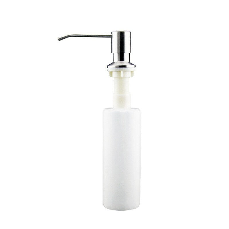 ZIBUYU Soap Dispenser for Kitchen Sink Built-in Countertop with 350ml Bottle Connects Directly