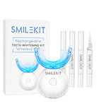 HANNEA Professional LED Teeth Whitening Kit USB Rechargable Teeth Whitening Accelerator with 4 pcs Teeth Whitening Gel, Helps to Remove Stains Teeth Whitening Products