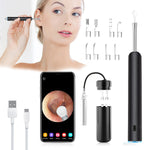 Verilux Ear Wax Remover Tool Kit Camera 9 Pcs Ear Cleaner Tool Wireless HD 1080P 3.9mm Ear Wax Cleaner Machine with 6 Led Light 330 mAh (Black)