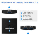 Verilux USB Switch,KVM Switch, Bi-Directional USB Switcher, 2 Port USB Sharing Switch,USB Peripheral Switcher Box Hub for 2 Computers Share Keyboard Mouse Scanner Printer (2 in 1 Out / 1 in 2 Out)