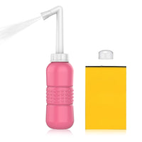 HANNEA Portable Jet Spray For Toilet, 450ML Antislip Strong Spray Portable Bidet, Travel Bidet With Longer Bottle Rod For Personal Hygiene, Postpartum Essentials, Hemmoroid Treatment, Baby Wash
