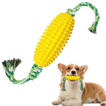 Qpets Puppy Chew Toys, TPR Corn Chew Toy for Dog Teething Chewing Toy with Cotton Ropes, Aggressive Chew Toys,Interactive Pet Toys Gift Toy for Dog Small Puppie