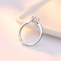 ZIBUYU Women Ring Diamond Rings Cubic Zirconia Diamond Ring for Women Adjustable Size Elegant Sliver-plating Ring Index Finger Ring Women Jewelry Gift Women Rings