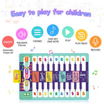 PATPAT  Musical Mat for Kids, 46.5  x 30.7  Dual-Row Keyboard Floor Piano Mat for Kids with Recording, 20 Keys & 8 Instrument, 10 Demos, Musical Mat Educational Toys Gifts for 1-6 Year Old Boys Girls