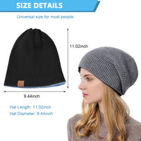 PALAY Winter Caps for Women, Warm Knitted Hat Men, Warm Winter Hat Fashion Solid Color Winter Knitted Hat, Winter Cap for Women, Monkey Cap for Men (Black)