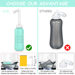 HANNEA Portable Jet Spray For Toilet, 450ML Antislip Strong Spray Portable Bidet, Travel Bidet With Longer Bottle Rod For Personal Hygiene, Postpartum Essentials, Hemmoroid Treatment, Baby Wash Green