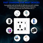 HASTHIP 18W Wall Socket Type C & 3.6A USB Wall Socket Wall Charger with USB Type C & Type A Ports, USB Charger for iPhone/iPad/Samsung/LG/HTC/Android Devices(White)