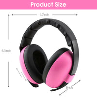 SNOWIE SOFT  Noise Cancellation Ear Muffs for Baby Use Noise-cancelling Ear Muffs for Baby Toddler Ear Muffs for Noise Reduction Baby Ear Muffs for 0-3 Years Old On Flight Sleep Travel (Pink)