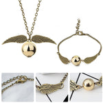 ZIBUYU Harry Potter Accessories for Girls Pendant & Bracelets Golden Snitch charm bracelets for teens girls Themed Friendship Necklace Jewelry Women Charm Bracelet for fans Merchandise Children's day