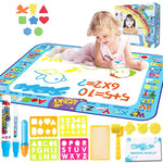 PATPAT  Water Doodle Mat 100*75CM Large Water Drawing Mat, Drawing Painting Mat with Water Doodle Pens Drawing Painting Stencils, Educational Toy Toddlers