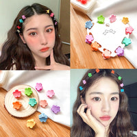 ZIBUYU Mini Hair Clip for Girl 50pcs Flower Hair Claw Clips Color Hair Claw Clips for Girls Cute Hair Claw Clips for Girl Women Hair Accessories Hair Dressing for Girls Teens