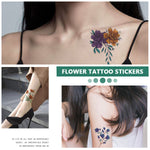 MAYCREATE 12 Sheets Color Tatto Sticker Vintage Large Flowers Temporary Tattoos Stickers Roses Tatto Stickers Assorted Tatto Sticker for Body Art Tattoos Art Waterproof Temporary