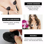 PALAY Nipple Cover Pasties Silicone Sequin Tassel Bra Reusable Romantic Adhesive Heart Nipple Pasties with Tassel for Lady Women (Black, One Pair)