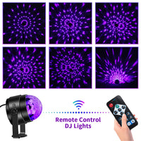 ELEPHANTBOAT DJ Light Party Disco Light for Home Party 10M Remote Control UV Led Disco Ball 7 Purple Modes & 3 Sound Active Dancing Light for Room Rotating Bulb Magic Lights for Diwali KTV