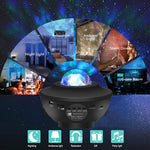 ELEPHANTBOAT Galaxy Night Light Projector Led Lamp with Bluetooth Speaker Kids Planetarium Galaxy Projector for Bedroom Sound Active & 10 Colors Laser Nebula Star Projector Light Rotate Disco Ball