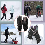PALAY Winter Gloves for Women Waterproof Warm Outdoor Hand Gloves for Winter Bike Riding Ski Gloves, Touch Screen Finger Anti-slip Palm Design & Windproof Knit Wrist Closure - Black