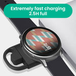 ZORBES Wireless Charger for Samsung Watch, Magnetic Travel Portable 2 in 1 Dual Interface USB Type C Fast Charger Compatible with Samsung Galaxy Watch 4 Classic 4/3 38/40/41/46mm