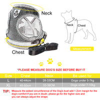 Qpets Dog Vest Harness for Puppy with 1.2m Dog Leash Adjustable Size Dog Vest Harness Breathable Mesh Fabric with Safety Reflective Strip Dog Harness for Small Medium Dogs