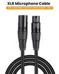 ZORBES XLR Cable, 6FT XLR Male to Female Cable XLR Microphone Cable, Metal Mic Compatible with Karaoke Machine/Speaker/Amp/Mixer for Karaoke Singing, Speech, Wedding, Stage and Outdoor Activity