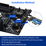 Verilux AC1200 PCIe WiFi Card - AC1200 Wi-Fi Bluetooth 4.2 PCI Express Adapter with Two Antennas, PCIe Network 2-in-1 Interface Card, Dual Band Wi-Fi Wireless PCI-E Adapter