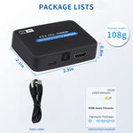 ZORBES HDMI Converter 4K60Hz HDMI to HDMI +SPDIF Optical +3.5mm AUX Stereo,3 in 1 HDMI Converter Adapter for PS4,PS5,Xbox,Apple TV, Fire TV, Blu-Ray Player,Headset,Speaker,Monitor