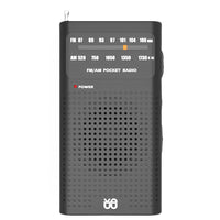 HASTHIP Portable HiFi AM/FM Radio Pocket Radio Player Operated Portable Radio with Speaker, 3.5mm Headphone Jack, 2AA Battery Powered Radio Operated with Long Range Reception for Indoor Outdoor Emergency Use