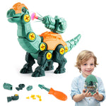 PATPAT  Dinosaur Toys for Kids STEM Construction Building Toys for Kids,Dinosaur Toy with Toy Screwdriver Dinosaur Egg Assembling Building Block Toy Birthday Gifts (Green)