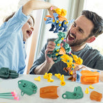 PATPAT  Dinosaur Toys for Kids STEM Construction Building Toys for Kids,Dinosaur Toy with Toy Screwdriver Dinosaur Egg Assembling Building Block Toy Birthday Gifts (Green)
