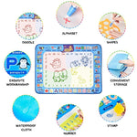 SNOWIE SOFT  Magic Water Doodle Mat Mat 40 X 32 Inches - Large Water Drawing Mat No Mess - Kids Coloring Painting Writing Doodle Board Educational Toys Gifts for Boys Girls Age Above 3 Years Old