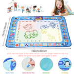 SNOWIE SOFT  Magic Water Doodle Mat Mat 40 X 32 Inches - Large Water Drawing Mat No Mess - Kids Coloring Painting Writing Doodle Board Educational Toys Gifts for Boys Girls Age Above 3 Years Old