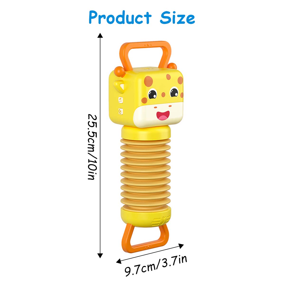 SNOWIE SOFT Baby Musical Toys Cartoon Giraffe Music Toy with Night Light Giraffe Accordion Baby Toys Sensory Toy Stroller Toy Cradle Toy Gift Toy for Baby, Accordian Baby Toy Battery Powered