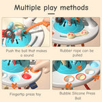 PATPAT Sensory Toys for Kids, Cartoon Swan Activity Toy for Baby Sensory Development Silicone Montessori Toys for Toddler Soothing Toy Kids Interactive Toy Early Educational Toys Gifts for Newborns