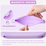 MAYCREATE Makeup Brush Holder Travel Silicone Cosmetic Face Brushes Holder, Portable Soft and Sleek Makeup Brush Organizer Pouch Tools (Purple)