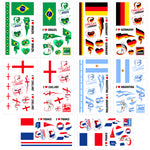 MAYCREATE 10Pcs Football Player Stickers for Art, Laptop, MacBook, Luggage, Bike, Waterproof Face Painting Sticker for Adults Teens Kids, Party Supplies