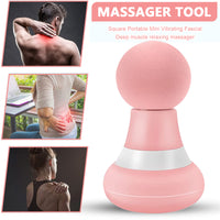MAYCREATE Mini Electric Handheld Massager For Shoulder, USB Rechageable Vibrating Deep Muscle Stimulator Powerful 6 Vibration Modes for Back Full Body Muscle Pain Relief