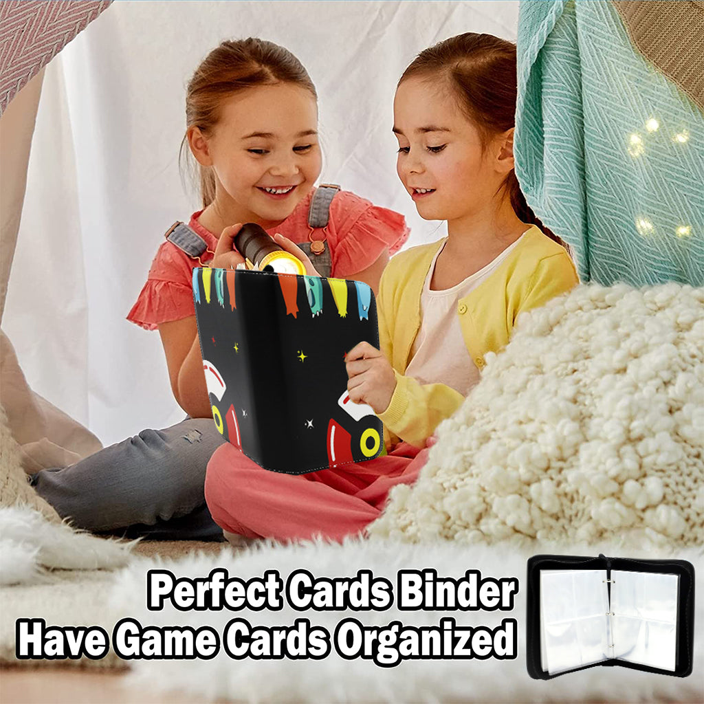 PATPAT Poke-mon Binder, Cards Collector Album Holder for 400 Poke-mon Cards Cartoon Prints Zipper Bag Trading Card Binder Poke-mon Cards Collection Bag Game Cards Case Gifts for Kids Boys Girls