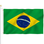 HASTHIP  3x5 Ft Brazil Flag for World Cup 2022, Vivid Color and Fade Proof - Canvas Header and Double Stitched, Brazilian National Flags Polyester with Brass Grommets, Party Supplies