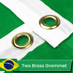 HASTHIP  3x5 Ft Brazil Flag for World Cup 2022, Vivid Color and Fade Proof - Canvas Header and Double Stitched, Brazilian National Flags Polyester with Brass Grommets, Party Supplies